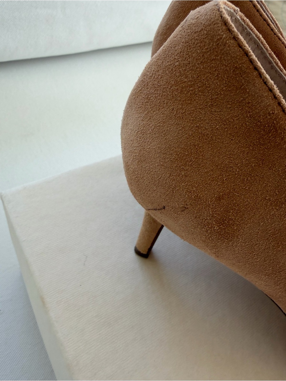 Ann Taylor Pointed Toe Suede Flats in Brown - Picture 4 of 4